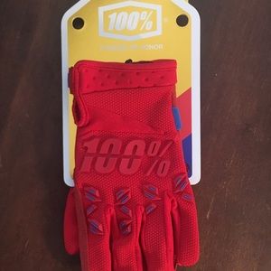 100% motorcycle gloves NWT